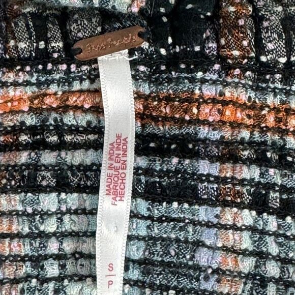 Free People Henrietta Square Neck Plaid Crop Top Sz S - Picture 6 of 8